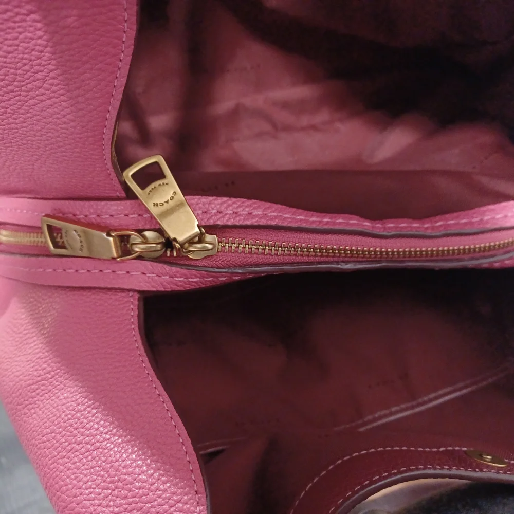 Coach Dalton 31 Shoulder Bag Pink Burgundy And Cream - Picture 5 of 11